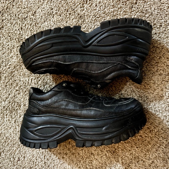 Bershka Leather Platform Boots w/ removable Gaitors - Picture 7 of 9